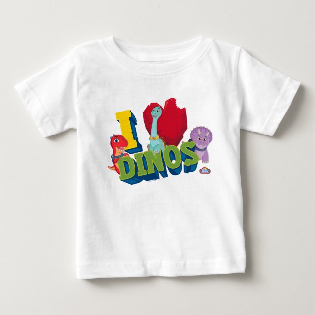 T-shirt Pour Bébé J'adore les dinos | Dino Ranch (Devant)