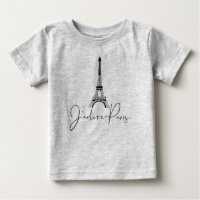 J'adore Paris Tour Eiffel Mignon Gris