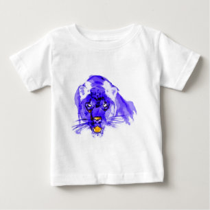 T-shirt Pour Bébé Jaguar Blue Digital Pop Art