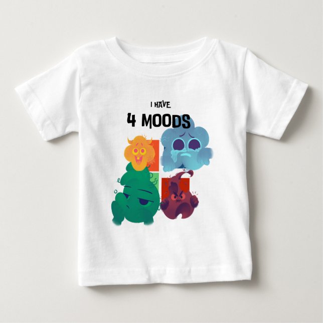T-shirt Pour Bébé J'Ai 4 Modes (Devant)