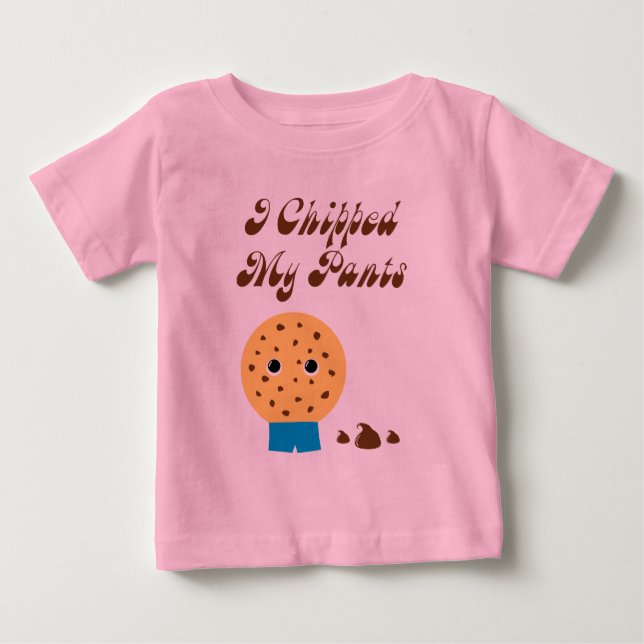 T-shirt Pour Bébé J'Ai Chiffré Mon Pantalon Chocolat Chip Cookie (Devant)