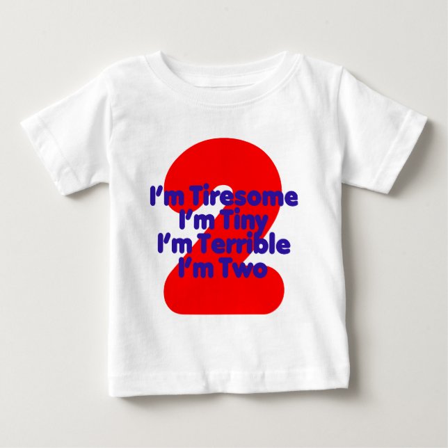 T-shirt Pour Bébé J'ai deux ans (Devant)
