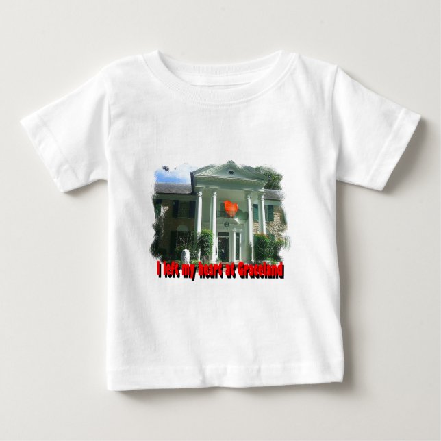T-shirt Pour Bébé J'ai laissé mon coeur chez Graceland (Devant)