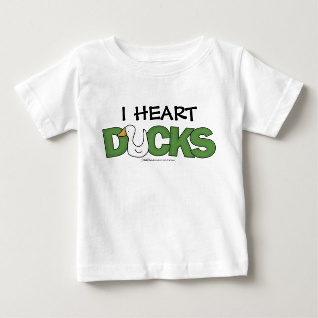 T-shirt Pour Bébé J'ai le coeur des canards (Devant)