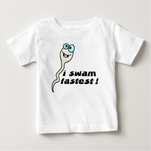 T-shirt Pour Bébé J'ai nagé le plus rapidement