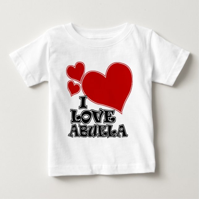 T-SHIRT POUR BÉBÉ J'AIME ABUELA (Devant)