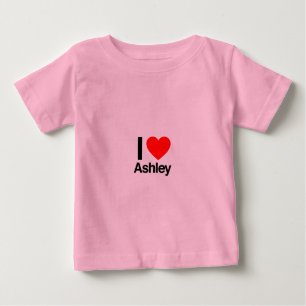 T-shirt Pour Bébé j'aime ashley