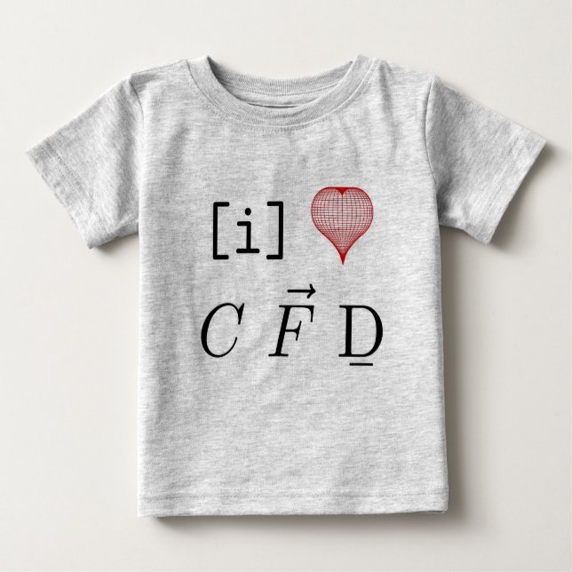 T-shirt Pour Bébé J'aime CFD (Devant)