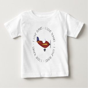 T-shirt Pour Bébé J'aime des avions