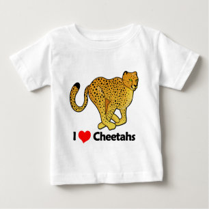 T-shirt Pour Bébé J'aime des guépards