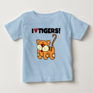 T-shirt Pour Bébé J'aime des tigres