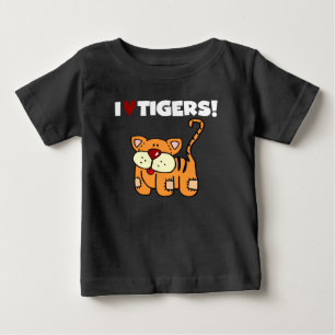 T-shirt Pour Bébé J'aime des tigres