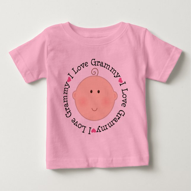 T-shirt Pour Bébé J'aime Grammy (Devant)