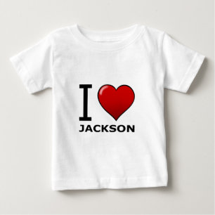 T-SHIRT POUR BÉBÉ J'AIME JACKSON, MILLISECONDE - MISSISSIPPI