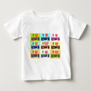 T-shirt Pour Bébé J'aime Kenya.png