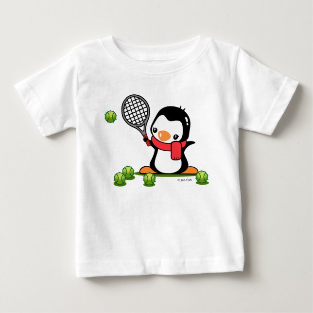 T-shirt Pour Bébé J'aime la chemise de tennis (Devant)