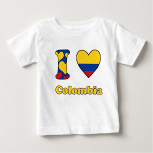T-shirt Pour Bébé J'aime la Colombie