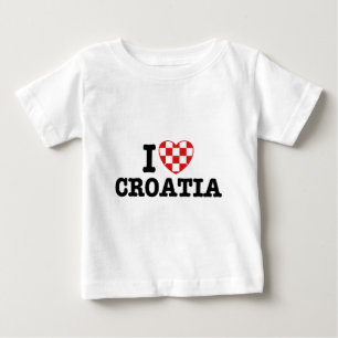T-shirt Pour Bébé J'aime la Croatie