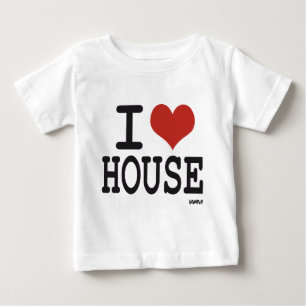 T-shirt Pour Bébé J'aime la musique de la maison