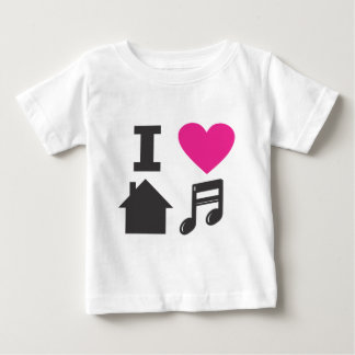 T-shirt Pour Bébé J'aime la musique de maison