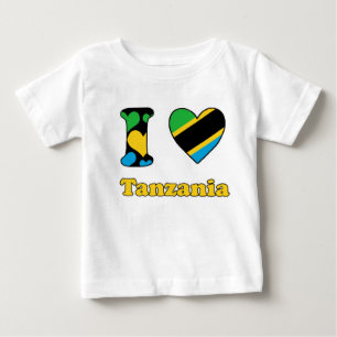 T-shirt Pour Bébé J'aime la Tanzanie