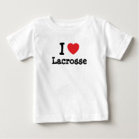 J'aime le coeur de Lacrosse personnalisé