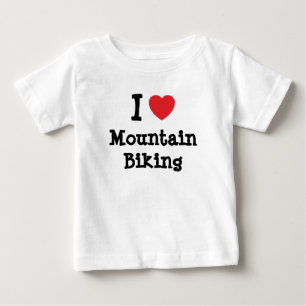 T-shirt Pour Bébé J'aime le coeur VTT personnalisé
