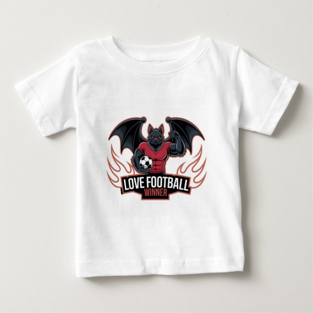 T-shirt Pour Bébé J'aime le football (Devant)