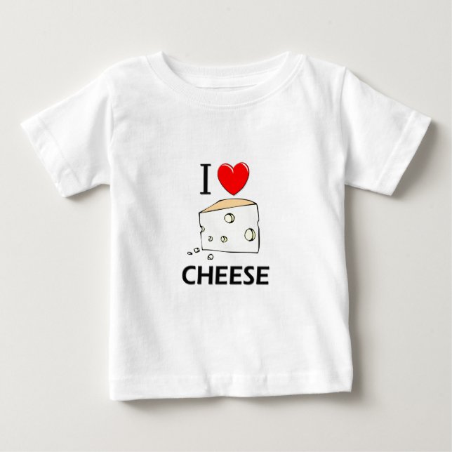 T-shirt Pour Bébé J'aime le fromage (Devant)