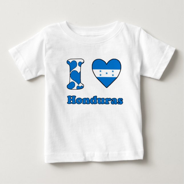 T-shirt Pour Bébé J'aime le Honduras (Devant)
