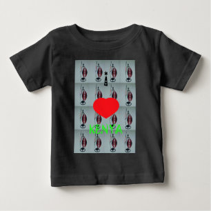 T-shirt Pour Bébé J'aime le Kenya
