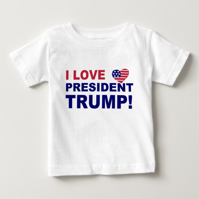 T-shirt Pour Bébé J'aime le président Trump (Devant)