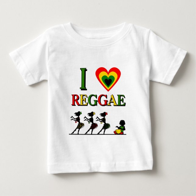 T-shirt Pour Bébé J'aime le reggae (Devant)