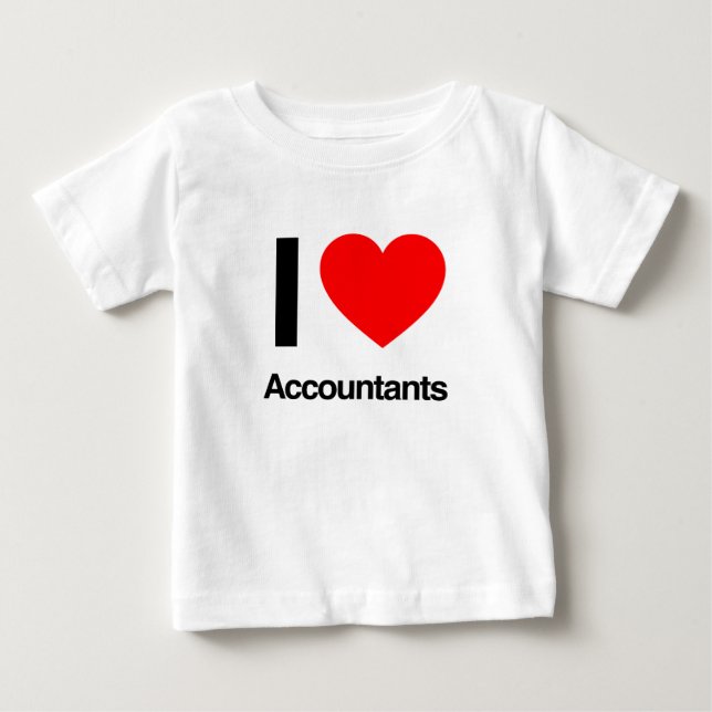 T-shirt Pour Bébé j'aime les comptables (Devant)