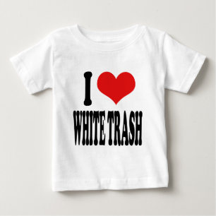 T-shirt Pour Bébé J'aime les déchets blancs