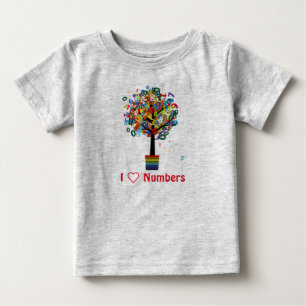 T-shirt Pour Bébé J'Aime Les Numéros... Je suis un génie