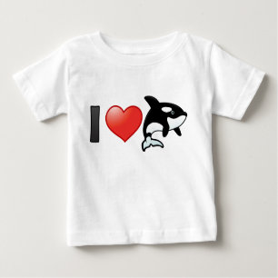T-shirt Pour Bébé J'Aime Les Orques