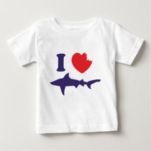 T-shirt Pour Bébé J'aime les requins