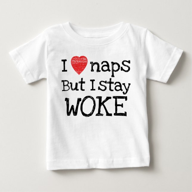 T-shirt Pour Bébé J'Aime Les Siestes Mais Je Reste Réveillé (Devant)