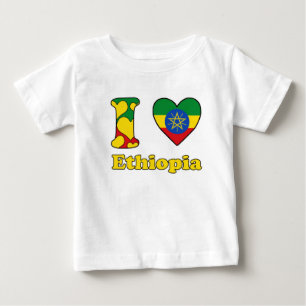 T-shirt Pour Bébé J'aime l'Éthiopie