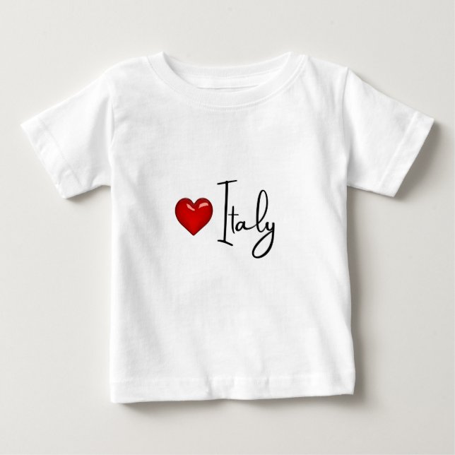 T-shirt Pour Bébé J'aime l'Italie (Devant)