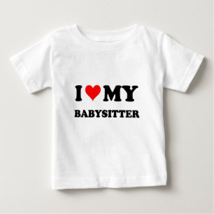 T-shirt Pour Bébé J'aime ma babysitter