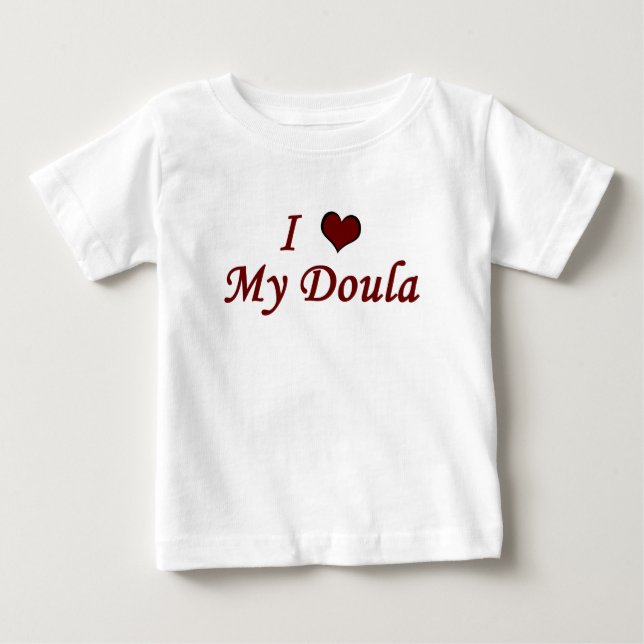T-shirt Pour Bébé J'Aime Ma Doula (Devant)