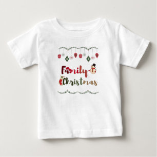 T-shirt Pour Bébé J'aime ma famille, Noël, Noël