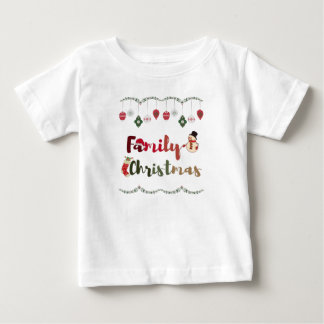 T-shirt Pour Bébé J'aime ma famille, Noël, Noël