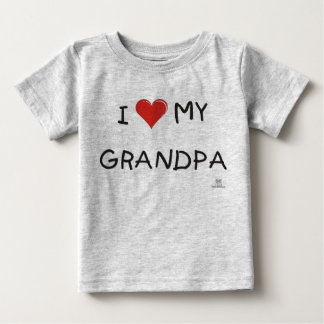 T-SHIRT POUR BÉBÉ J'AIME MA GRAND-PÈRE