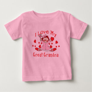 T-shirt Pour Bébé J'aime ma grande poupée de cerf de grand-mère et m