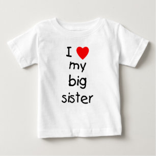 T-shirt Pour Bébé J'aime ma grande soeur