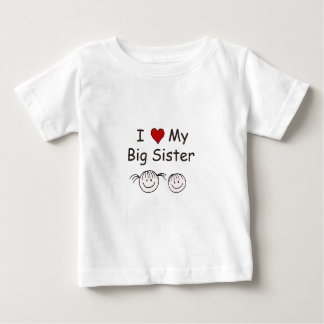 T-shirt Pour Bébé J'Aime Ma Grande Soeur !