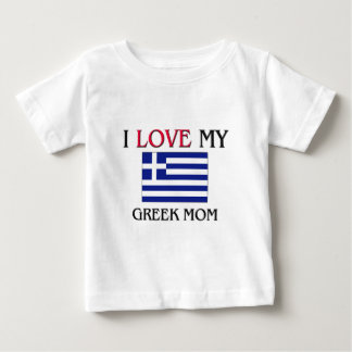 T-shirt Pour Bébé J'aime ma maman grecque